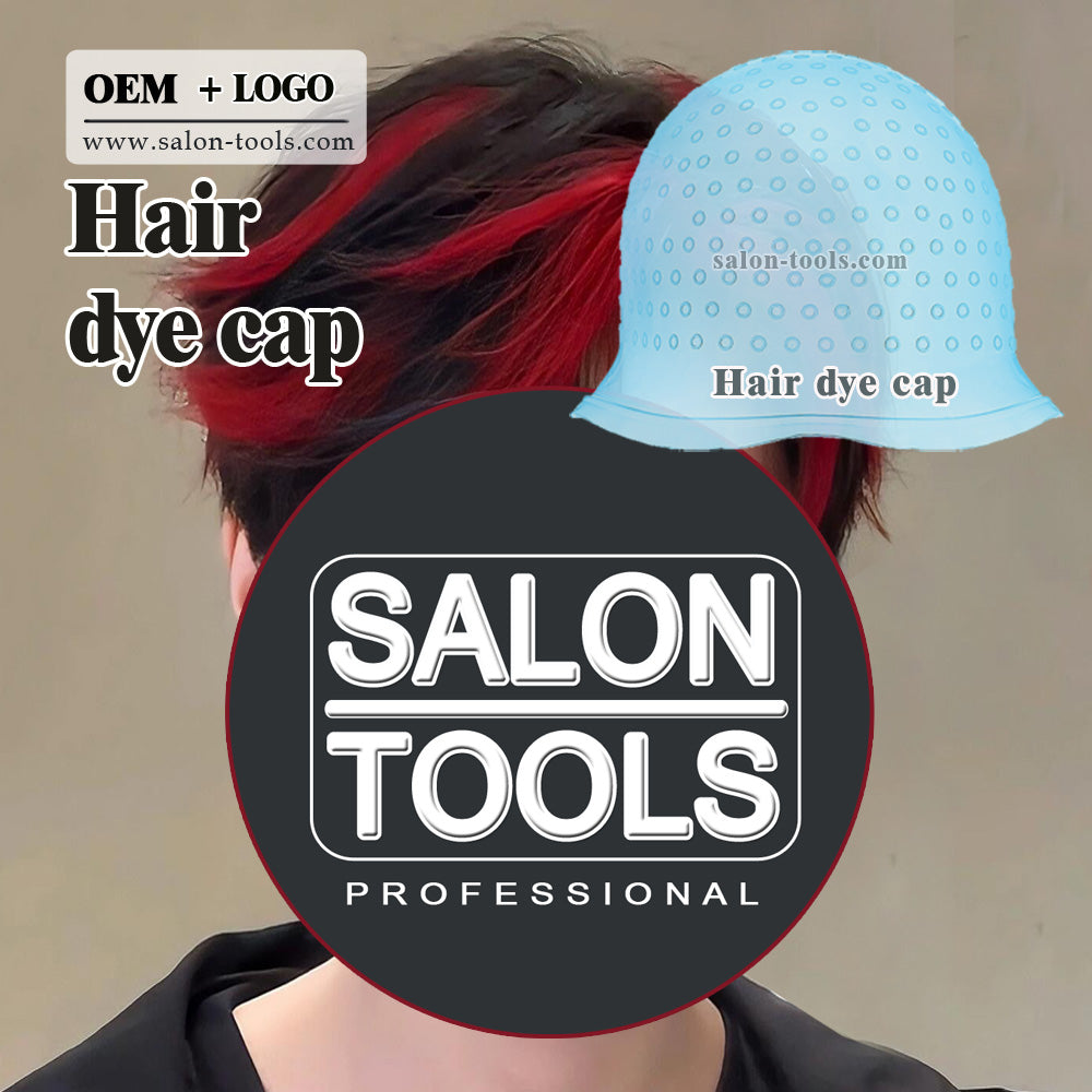 HD01B,blue silicone hair dye cap