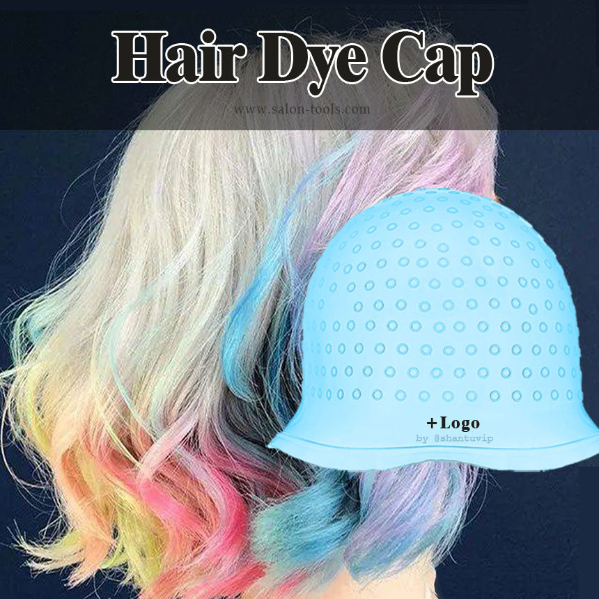 HD01B,blue silicone hair dye cap