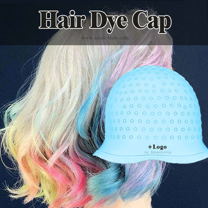 HD01B,blue silicone hair dye cap