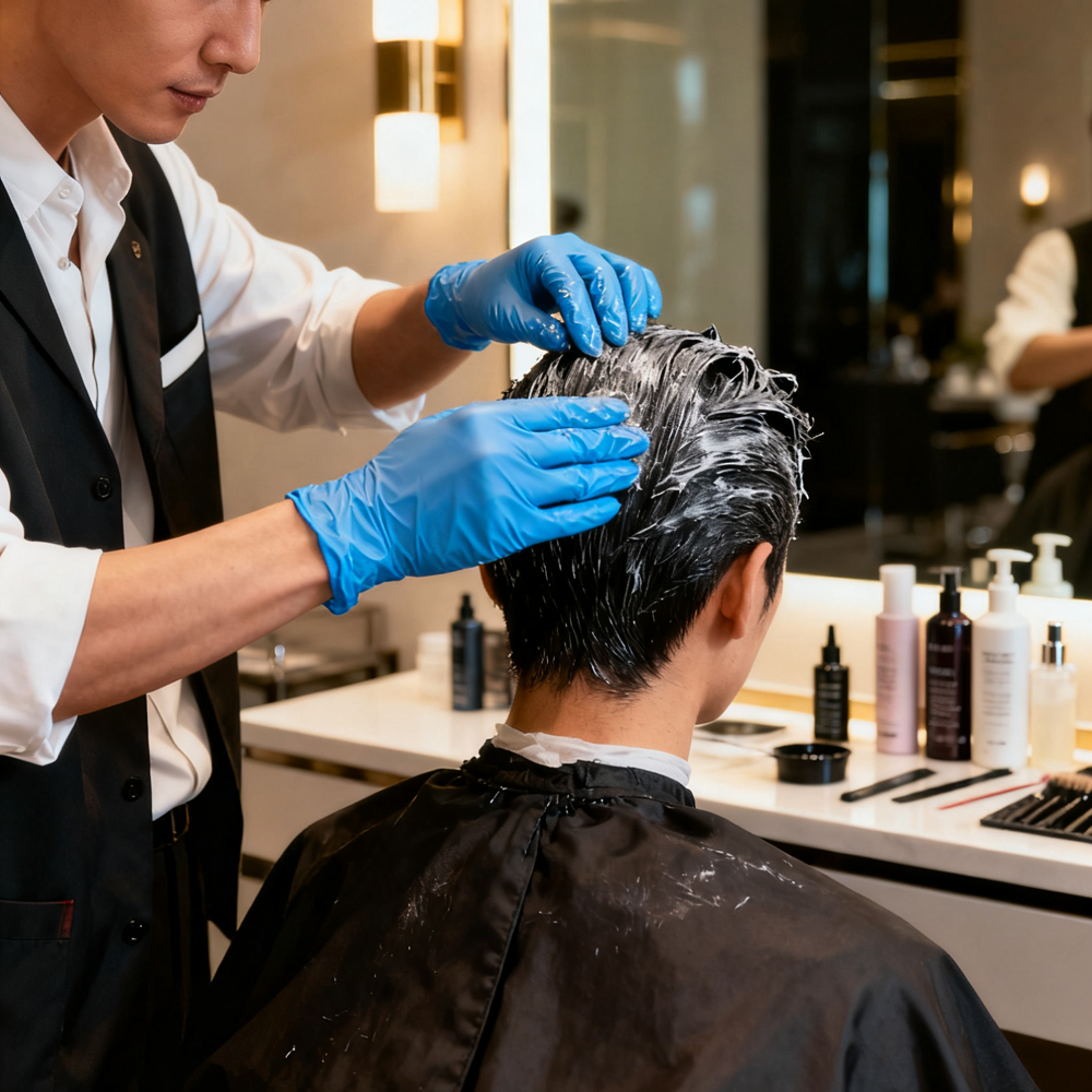 HD04 Hair dyed nitrile gloves