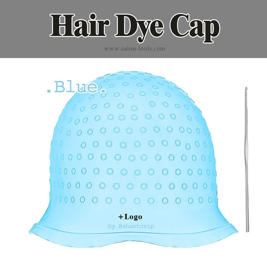 HD01B,blue silicone hair dye cap