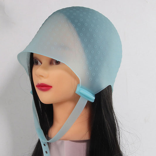 HD02B,blue silicone hair dye cap