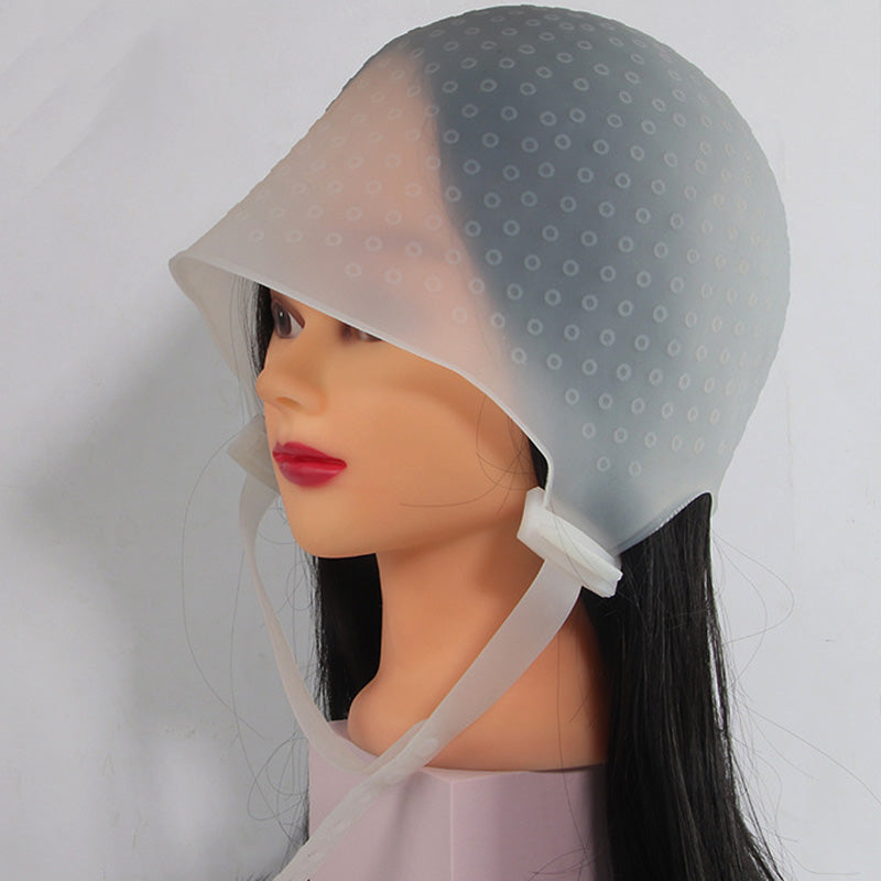 HD02W,white silicone hair dye cap