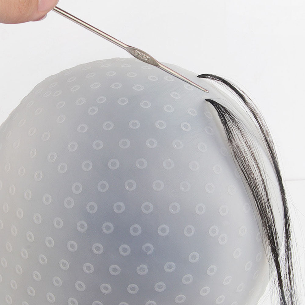 HD02W,white silicone hair dye cap