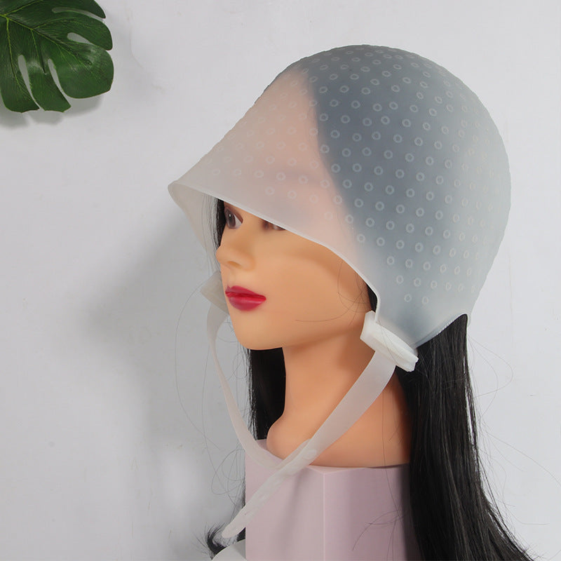 HD02W,white silicone hair dye cap