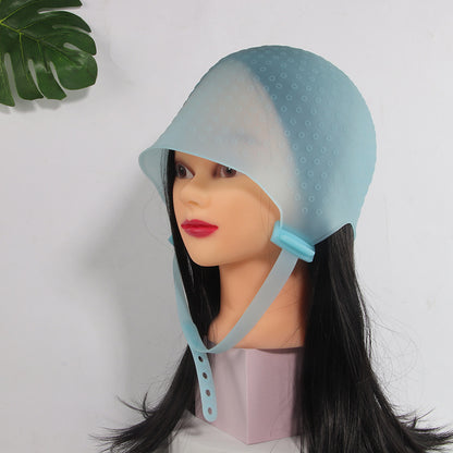 HD02B,blue silicone hair dye cap