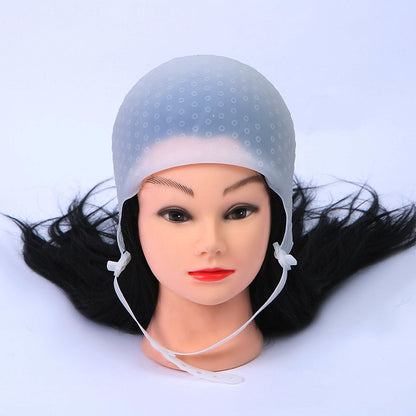 HD02W,white silicone hair dye cap